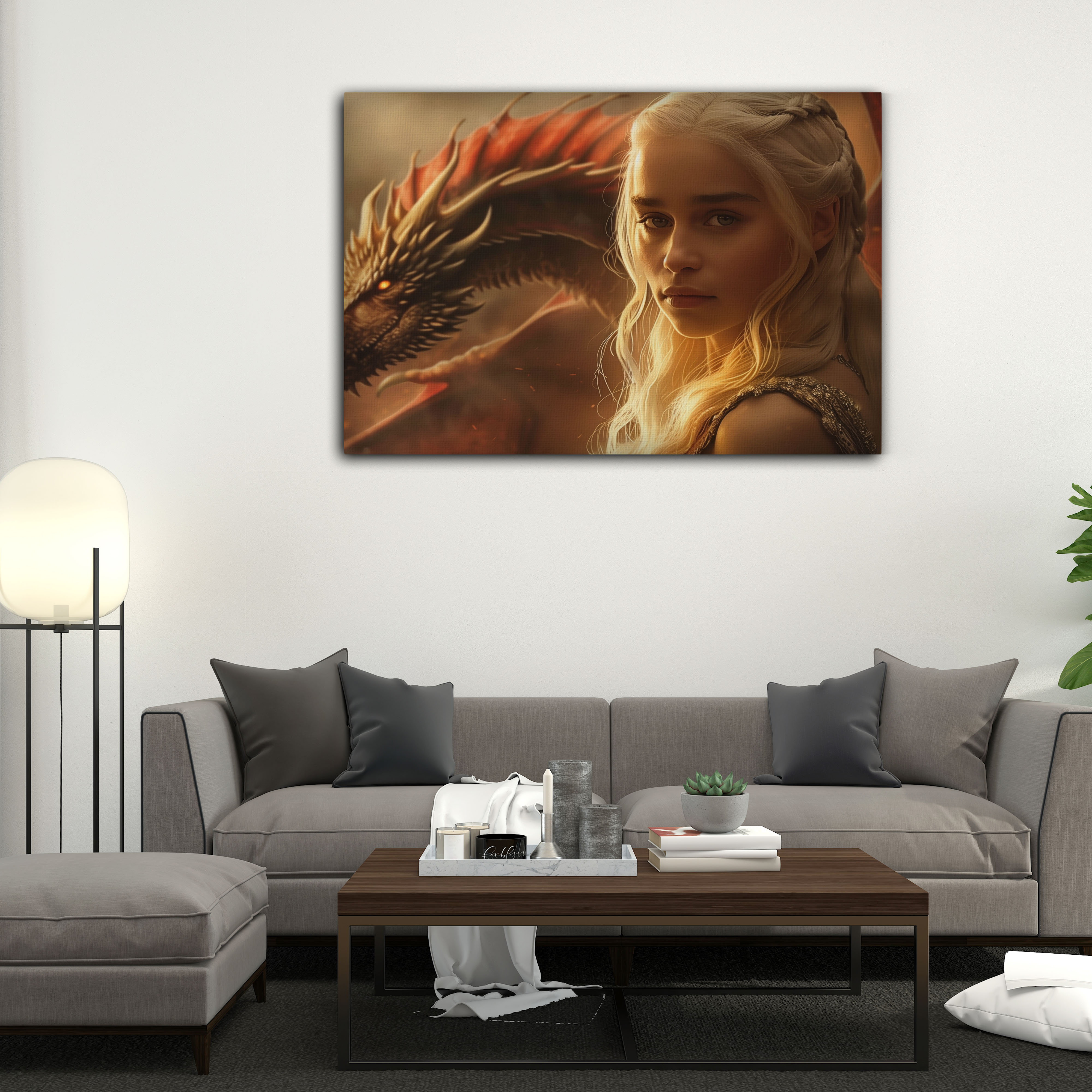 Game Of Thrones Daenerys Targaryen Ejderha Kanvas Tablo